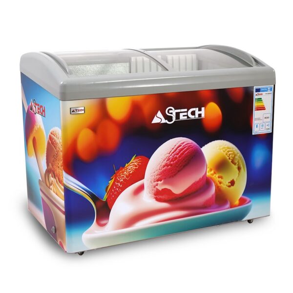 Congélateur horizontal Astech FH400 400L Vitrine