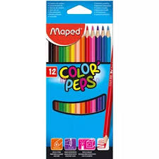 Maped Crayons Color’Peps – Pack de 12 Couleurs