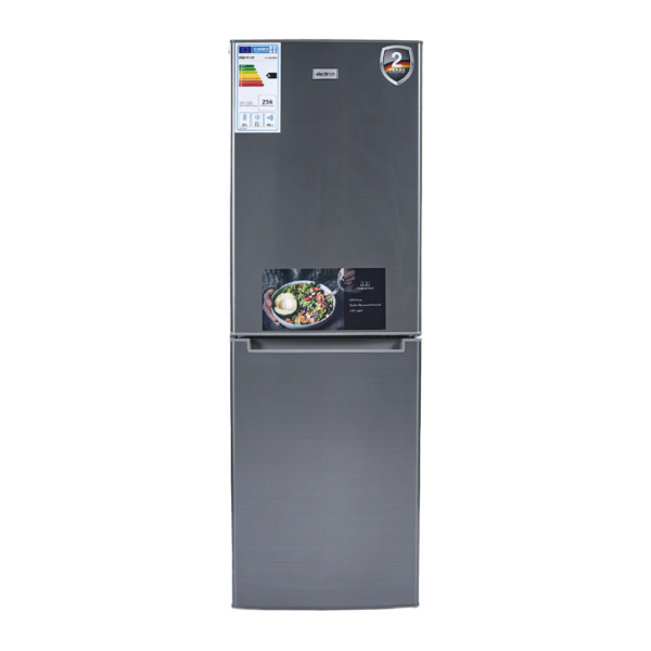 Elactron EL-152CBDI – Réfrigérateur Double Porte 142L avec Congélateur 55L, Design Inox A+