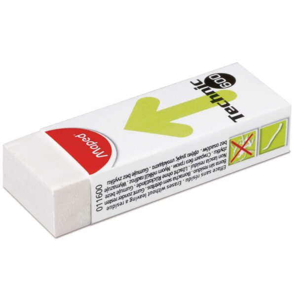 Gomme Maped Technic 600 – Gomme Blanche pour Crayon à Papier