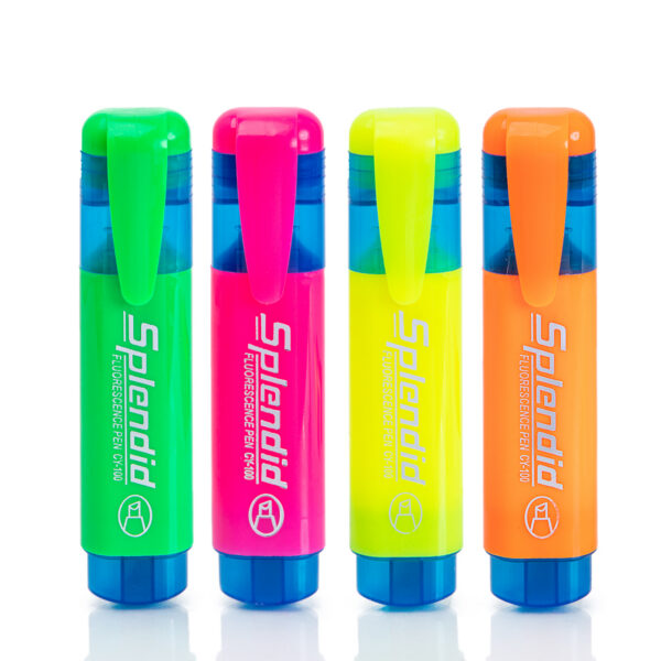 Lot de 4 Surligneurs Fluorescents – Couleurs Assorties